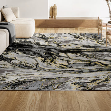 Swirl Marbled Abstract Area Rug